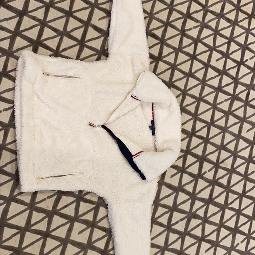fluffy Tommy Hilfiger half-zip sweater